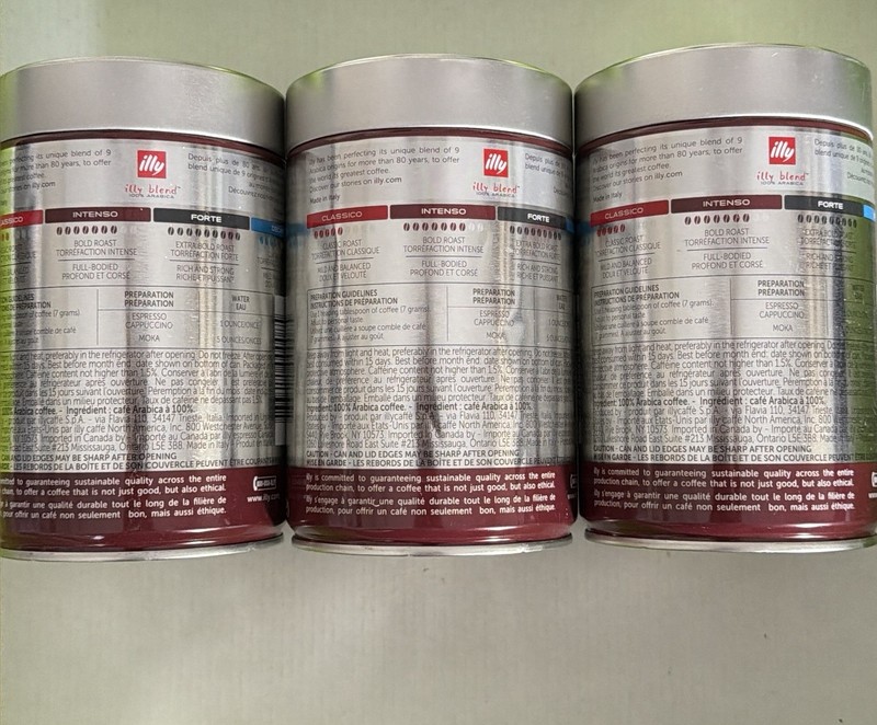 illy Ground Coffee Espresso Intenso Bold Roast BB (3-Pack -8.8 OZ each) 06/2027 gallery