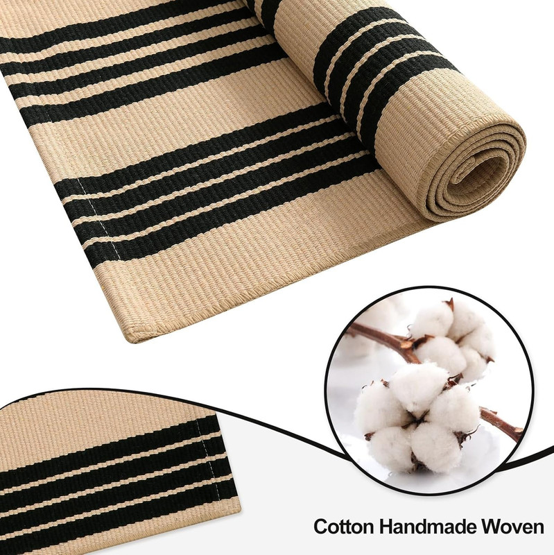 Front Door Mat 24"X51", Machine Washable Porch Rug Outdoor Door Mat Striped Entr gallery