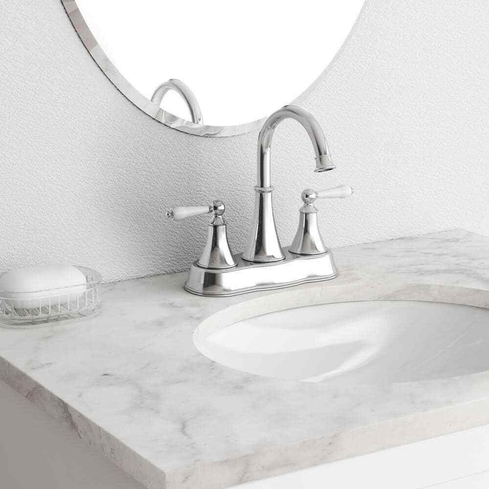 Pfister Courant 4 in. Centerset 2-Handle Bathroom Faucet in Polished Chrome gallery