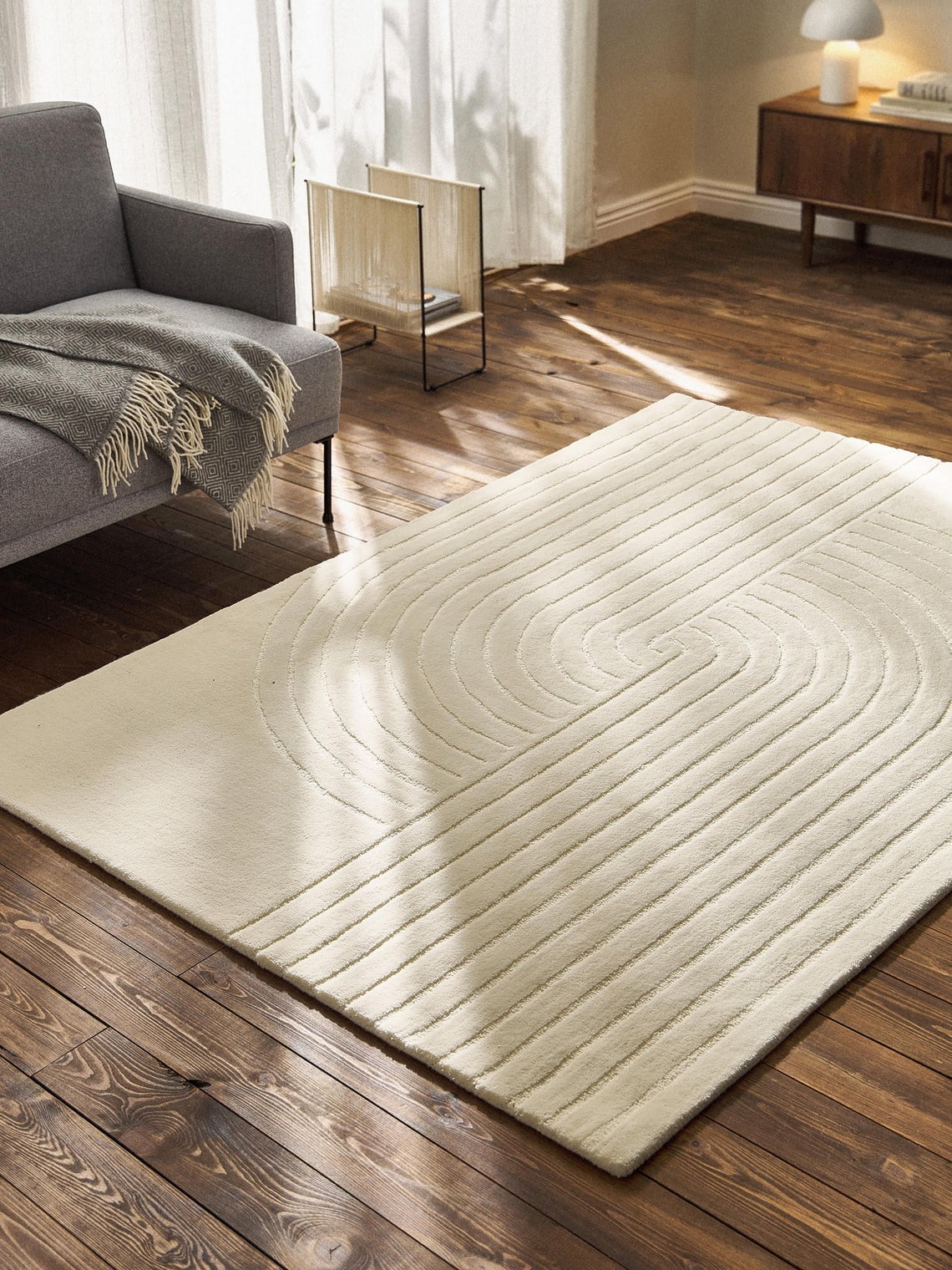 Mason Hand Tufted High-Low Wool Area Rug For Bedroom Living Room Office Room Kid gallery