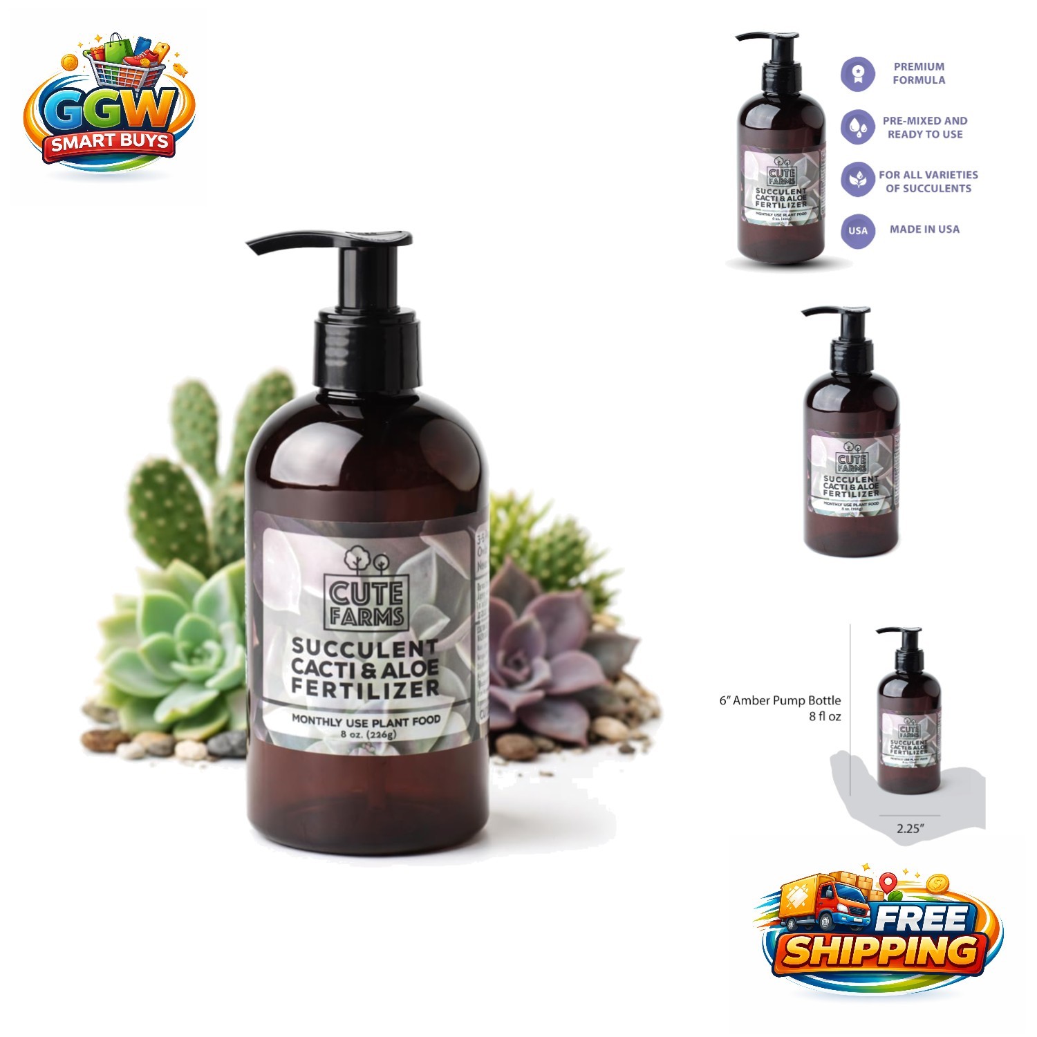8 oz. Ready-to-Use Succulent Fertilizer with Dispensing Pump for Optimal Growth gallery