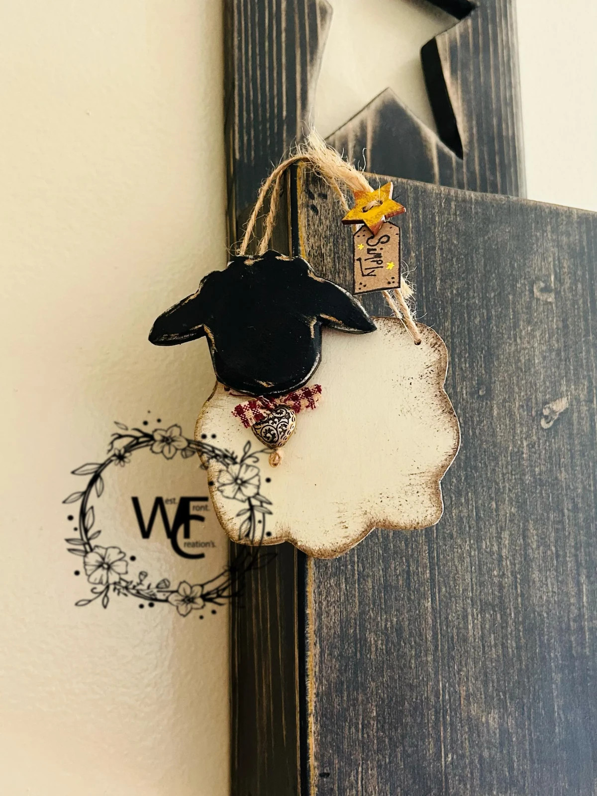 Rustic Farmhouse Sheep / Farmhouse/ Rustic country wall decor/ Primitive Decor gallery
