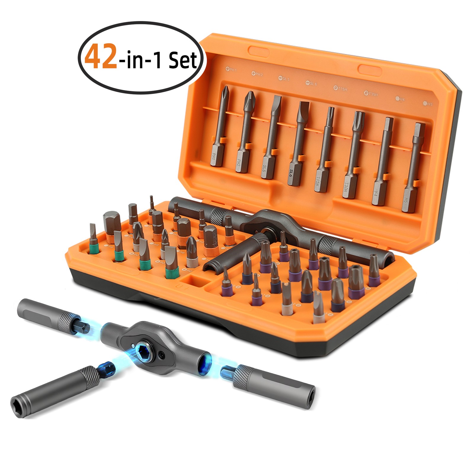 42-in-1 Magnetic Ratchet Screwdriver Set Auto Repair Tool Kit Portable Gift gallery