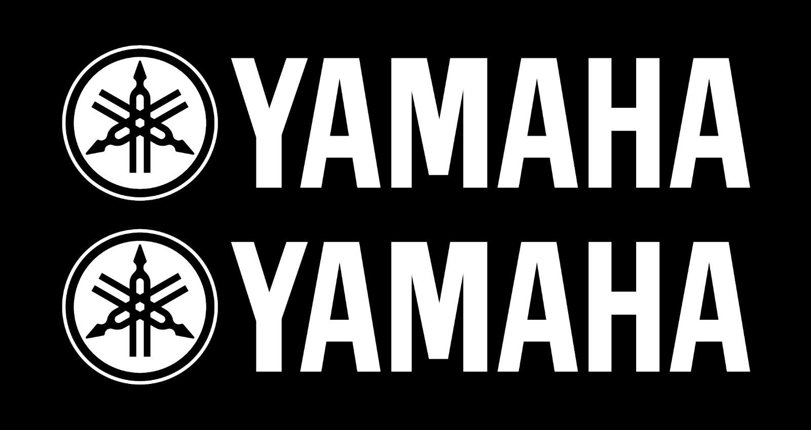 2X Yamaha Text Logo Vinyl Decal Sticker - Tank/Fairing, Multiple sizes gallery