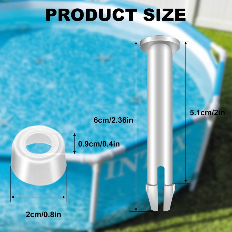 36 Pcs Plastic Pool Connector Pins Pool Seals Compatible with Intex 10-12Ft gallery
