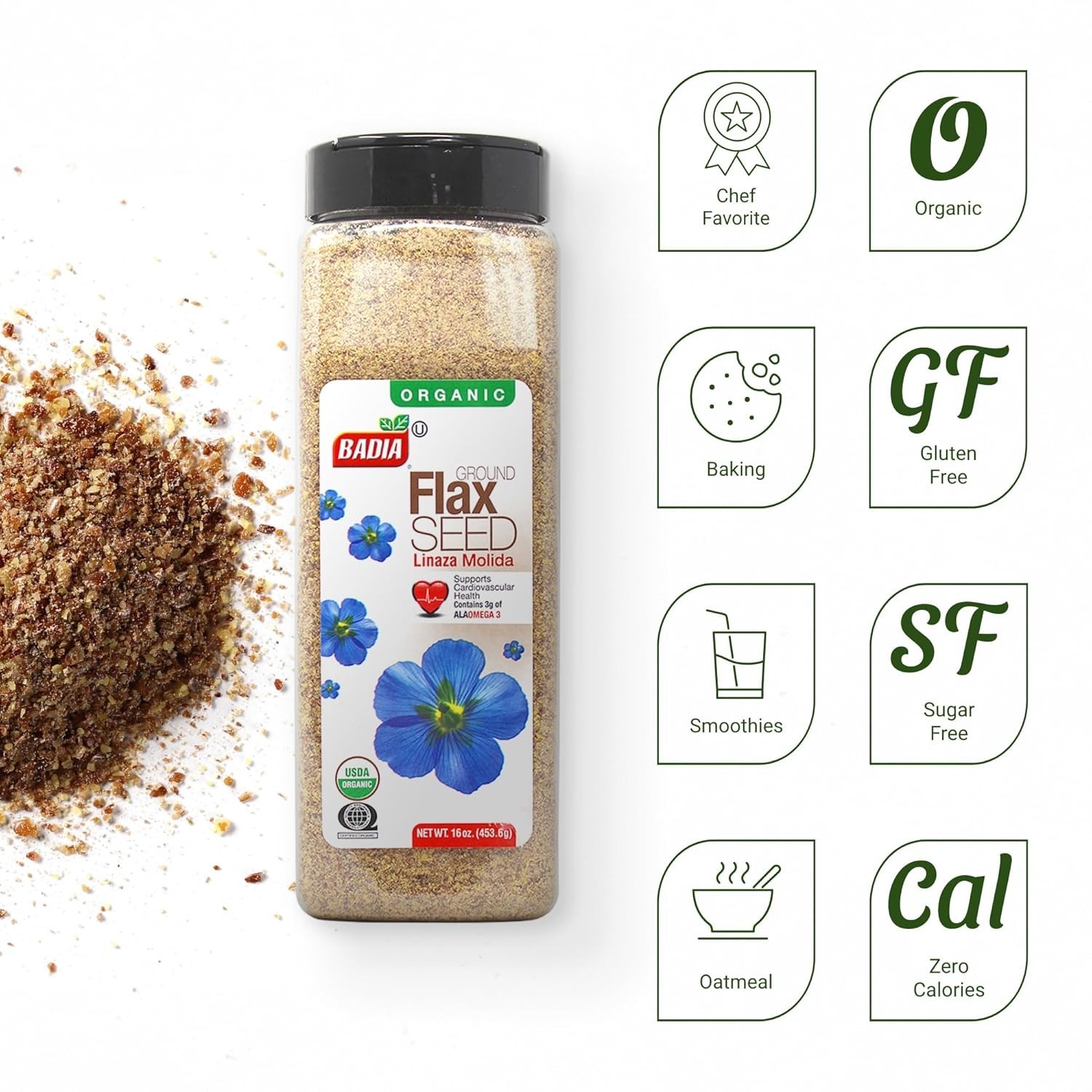 Organic Flax Seed, Ground, 16-Ounce gallery