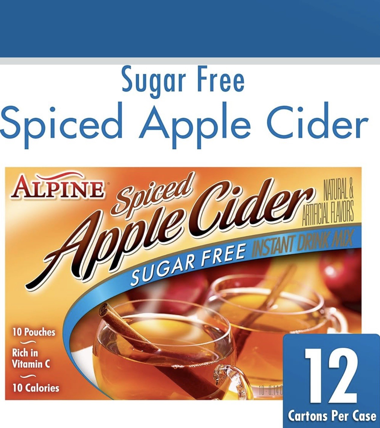 Alpine Apple Cider SUGAR FREE, 1.4 oz - Case of 12 (SHIPS SAME DAY) gallery