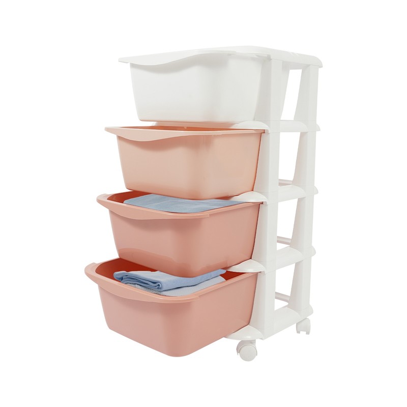 4 Tier Storage Unit Movable Living Room Kids Bedroom Toy Organizer Storage Shelf gallery