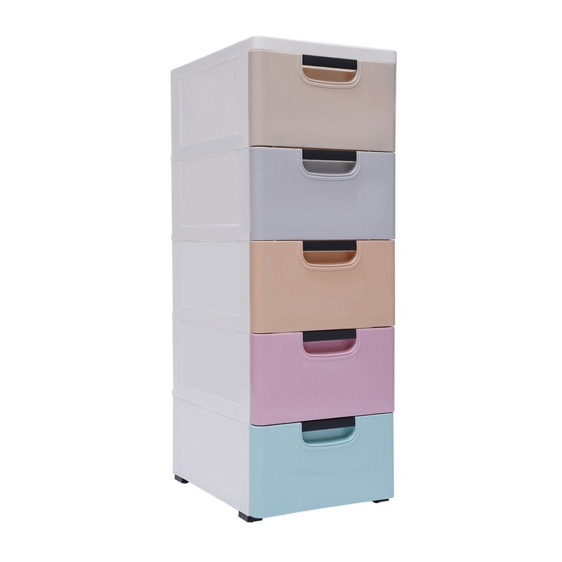 Slim Storage Chest Plastic Narrow Drawers Storage Cabinet 5 Drawer Vertical NEW gallery