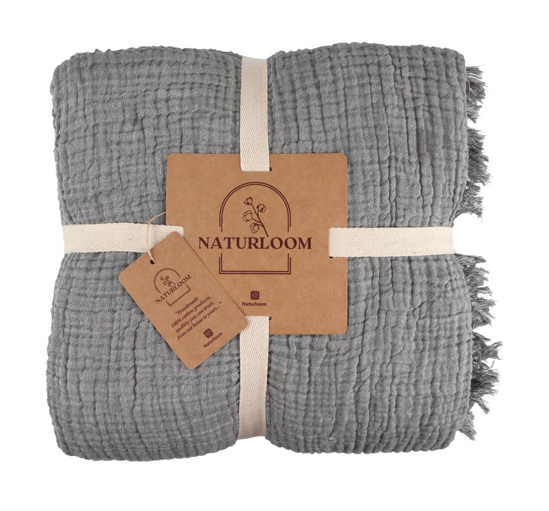 100% Soft 4 Layer Gauze Blanket, Cotton Muslin Bedcover, Boho Throw Blanket gallery