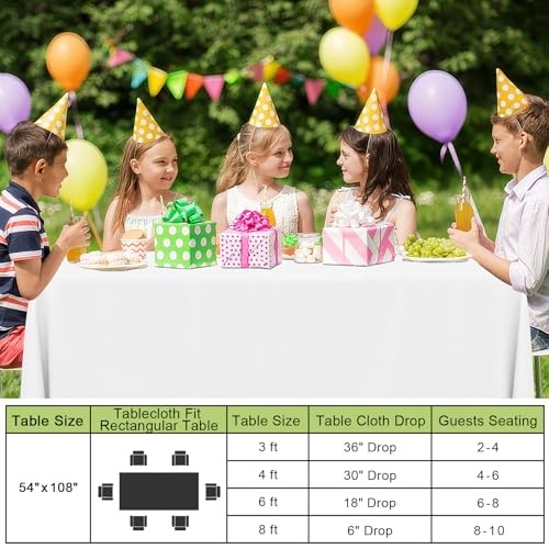 Disposable Table Cloth - 36 Pack, 54 x 108 Inch 54" x 108" - 36 Packs White gallery