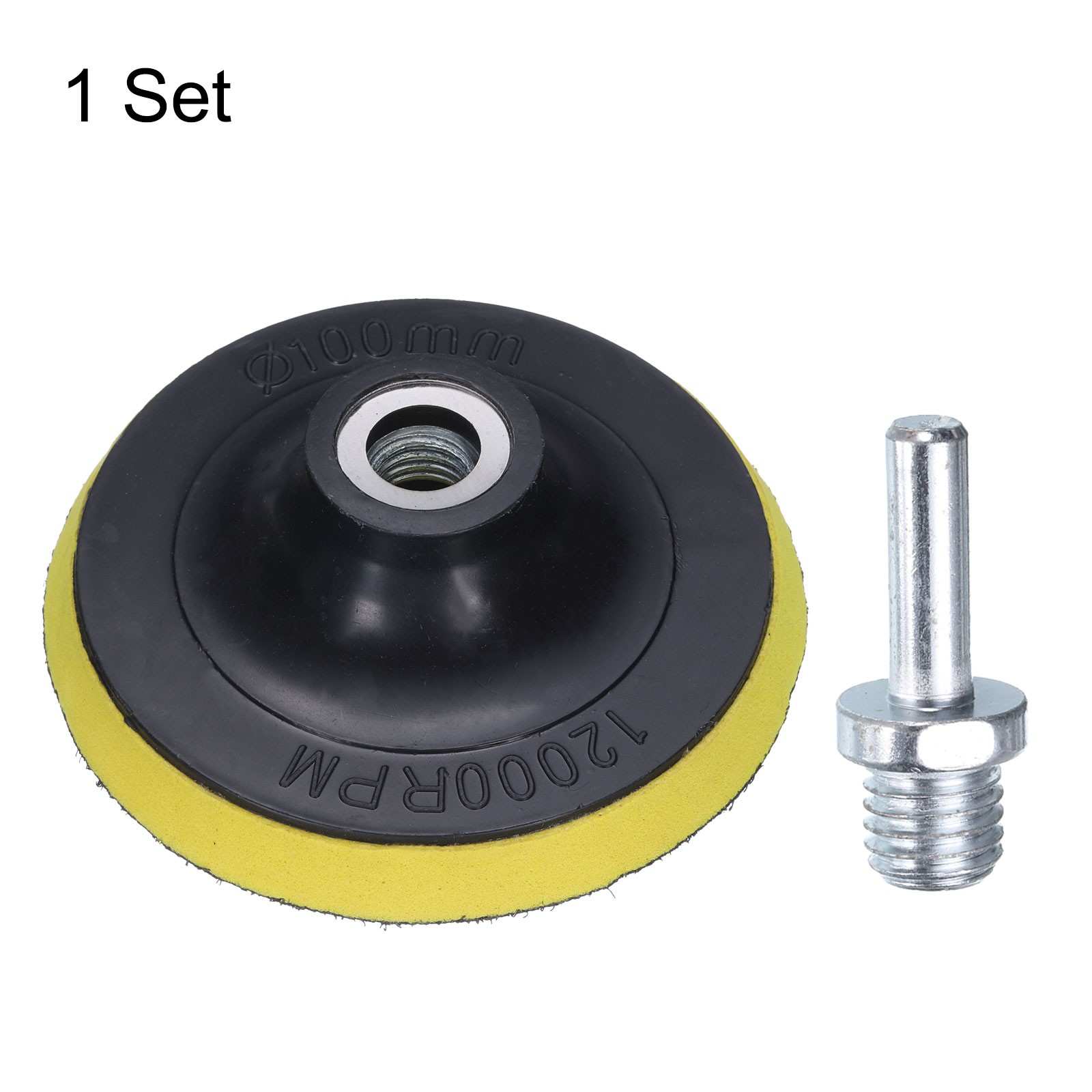 5 Inch Hook and Loop Sanding Disc Pads M14 Shank Yellow + Black, 1 Set 2pcs gallery