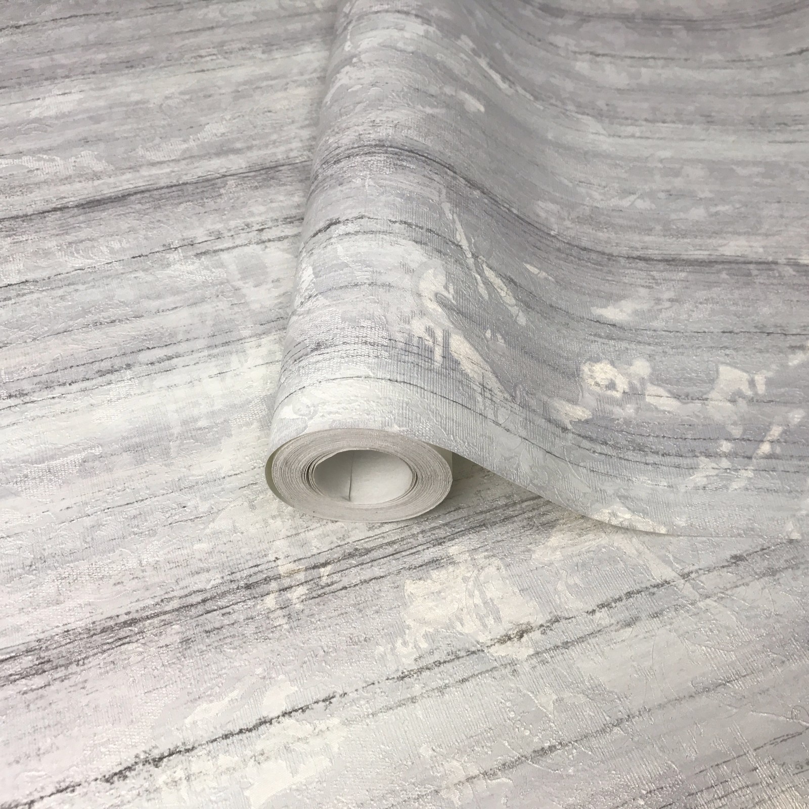 Wallpaper rolls white ivory gray lines gold metallic textured plaster stone slab gallery