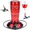16-Ounce Hummingbird Feeder Glass with 6 Feeding Ports Wide Mouth for Easy Fill gallery