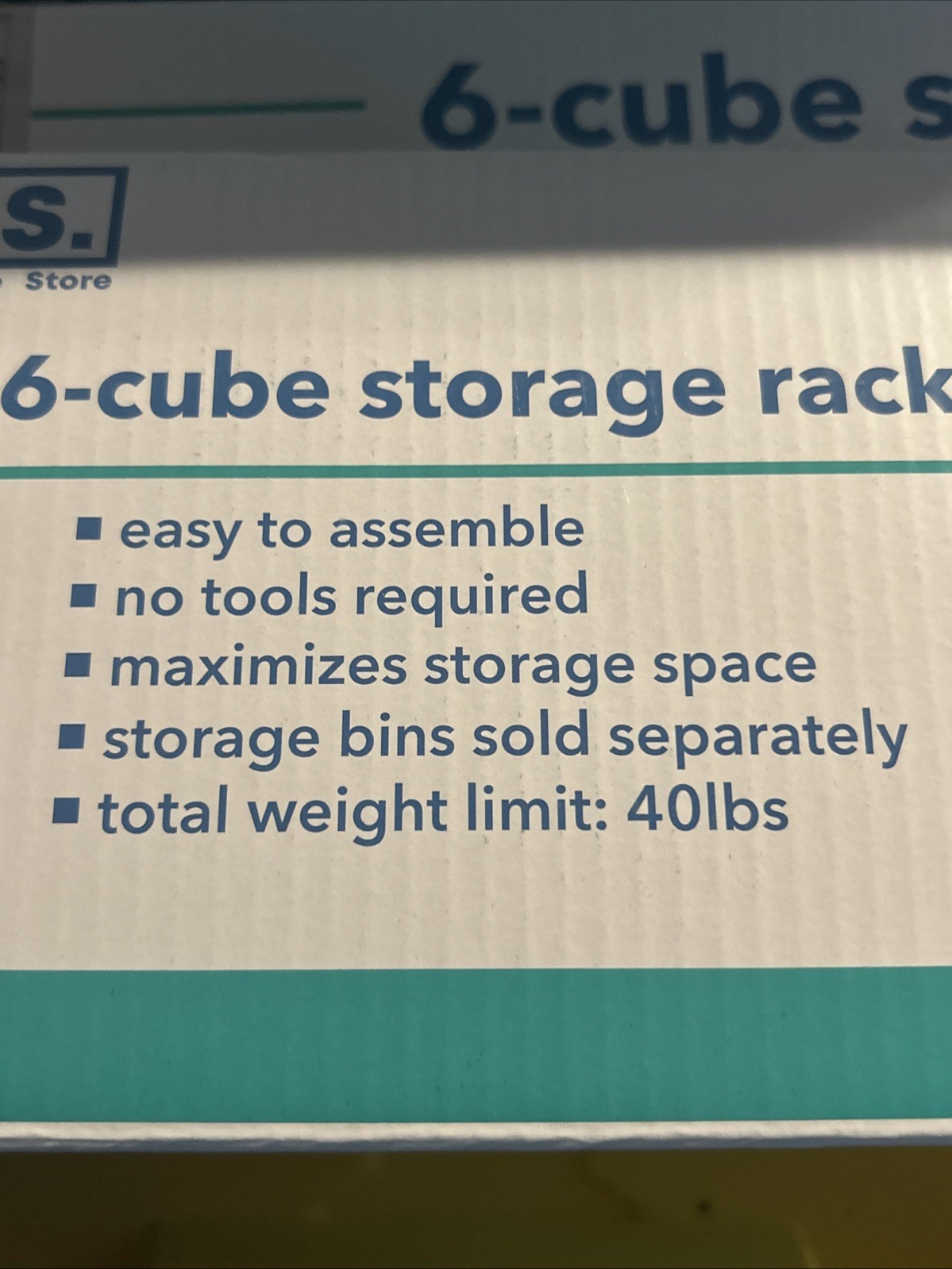 C.O.S. Clean Organize Store Brand 6 Cube Storage Rack No Tools Required NIB New gallery