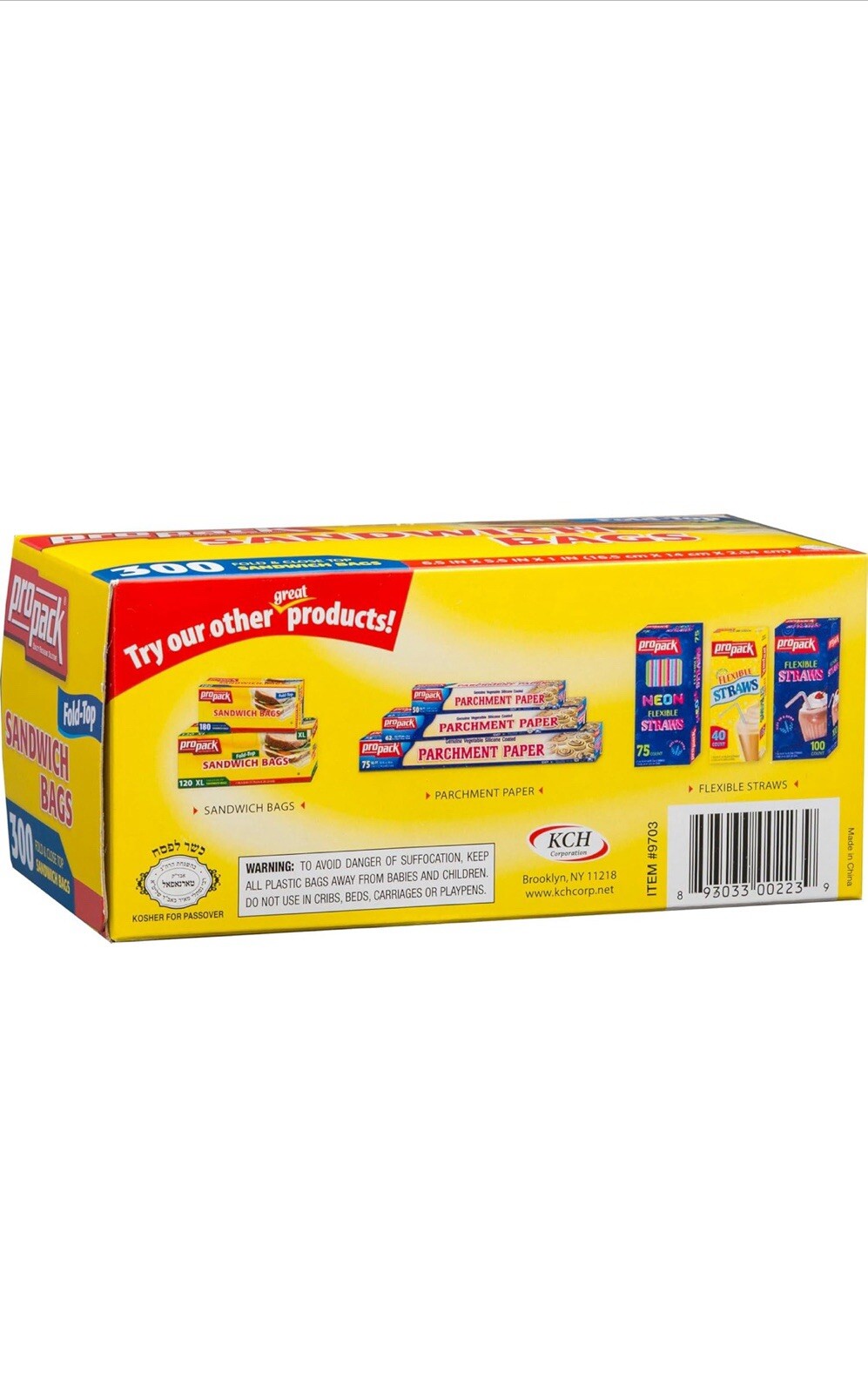 PROPACK Disposable Plastic Sandwich Bags with Fold Close Top 600 BAGS ,... gallery