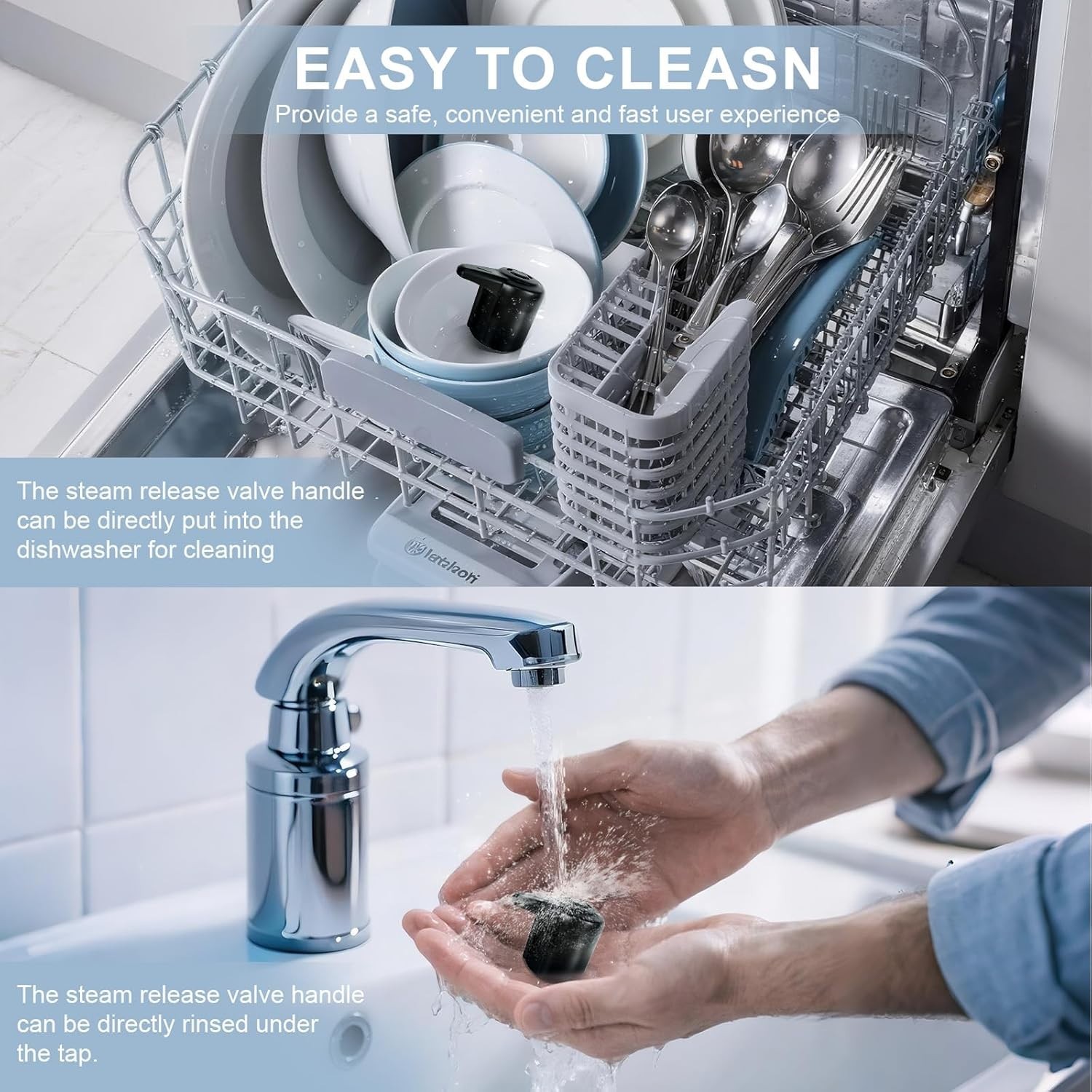 Steam Release Valve Handle Replacement for Instant Pot 3, 5, 6, 8 Qt, Duo/Duo Pl gallery