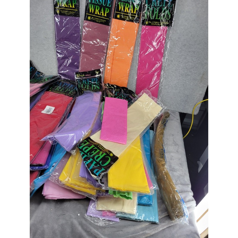 8lbs Bulk Lot Assorted Colors Tissue Paper Crepe Paper Gift Wrap Craft Supplies gallery
