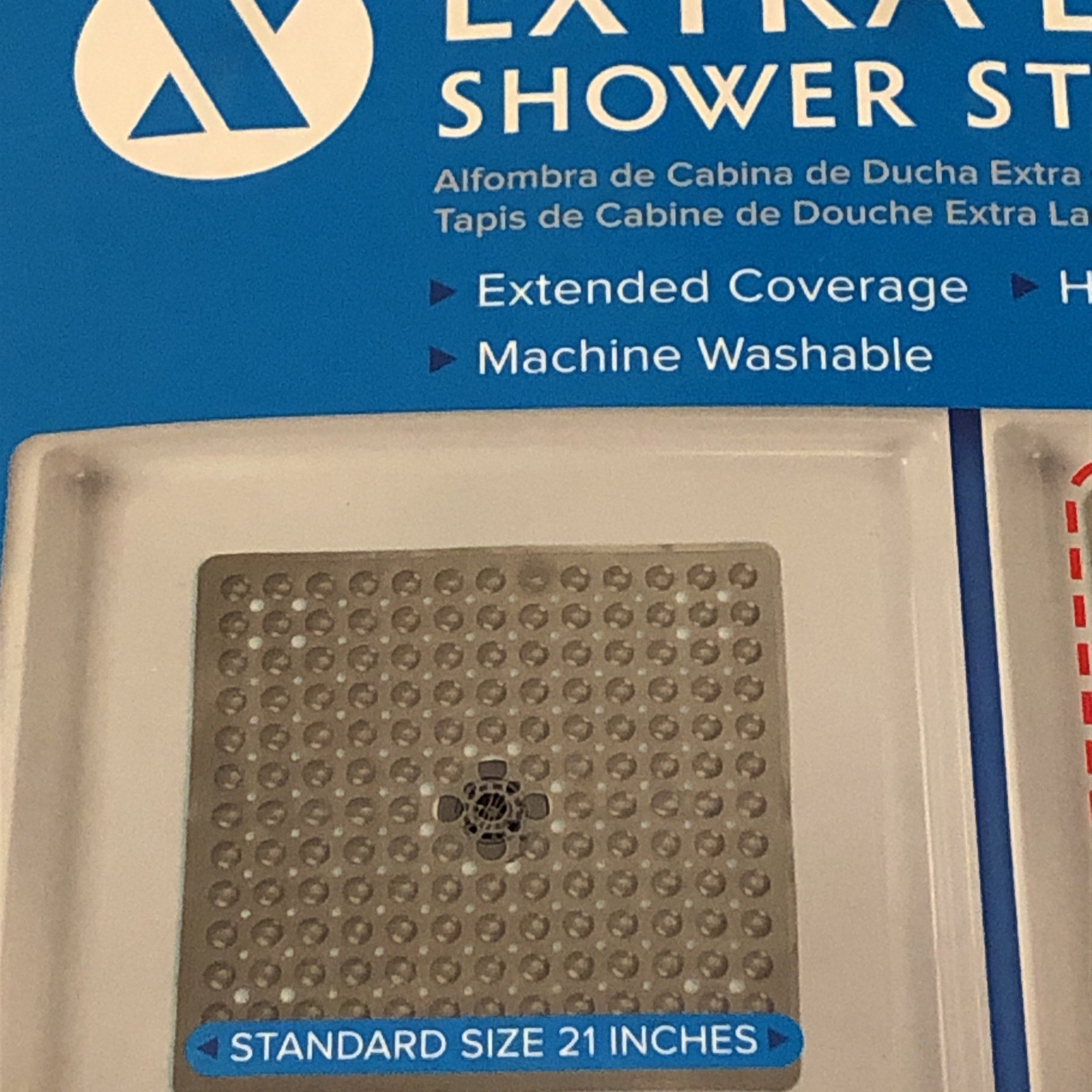 SlipX Solutions Solid Tan Extra Large Shower Stall Mat 27" x 27” New gallery