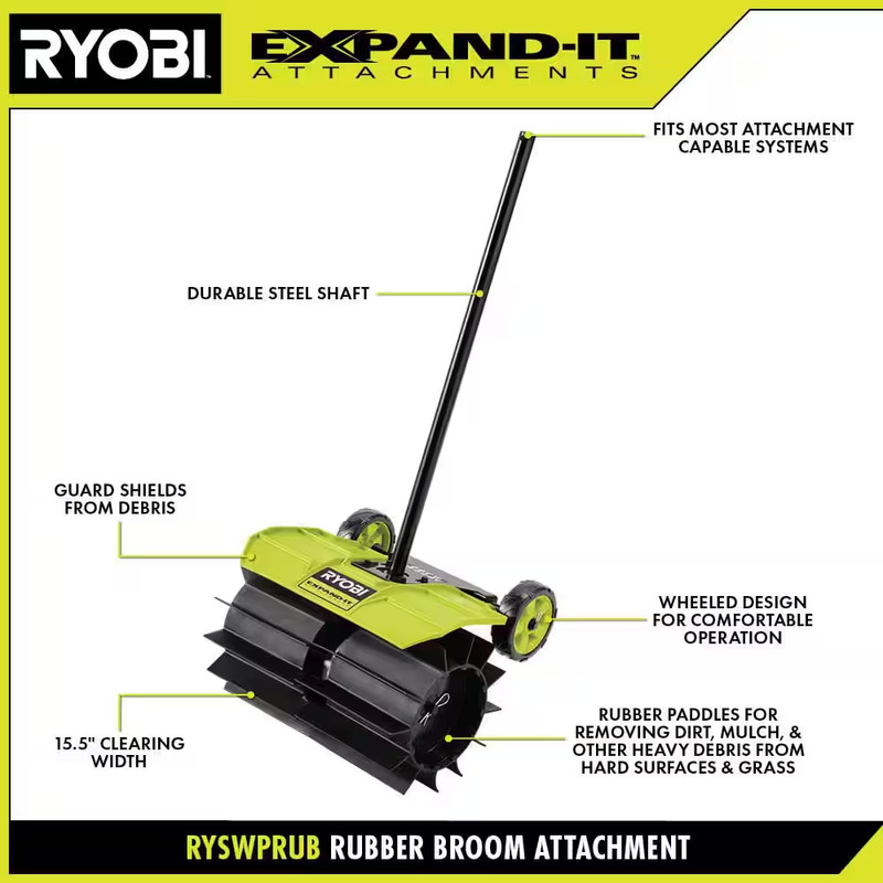 40V Expand-It Cordless Battery Attachment Capable Powerhead Kit with Rubber Swee gallery