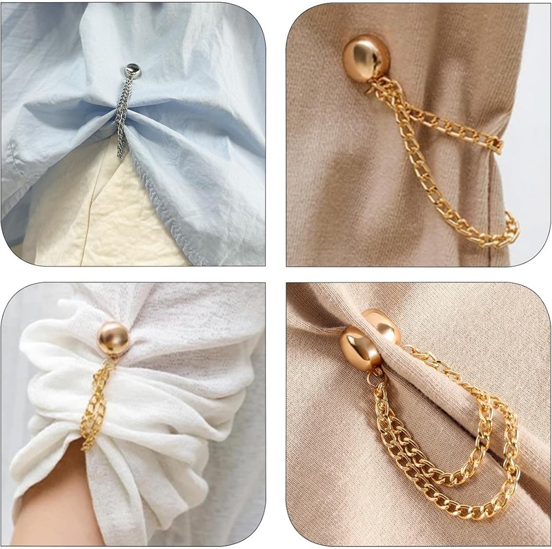 2pc Random Multi-Function Clothing Clips - No-Pin Styling Clip for Scarf gallery