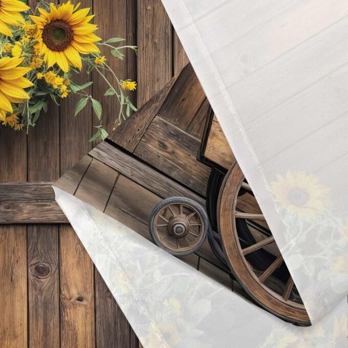 Rustic Barn Door Shower Curtain, Southwest 69"W x 70"L (Pack of 1), Brown gallery