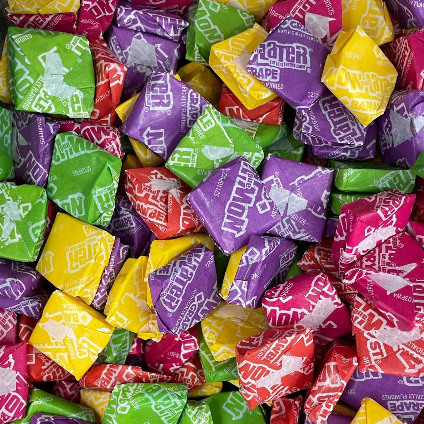 Now & Later Original Mix Flavors Mixed Fruit Chews Bulk Wrapped Candy (4 Pounds) gallery