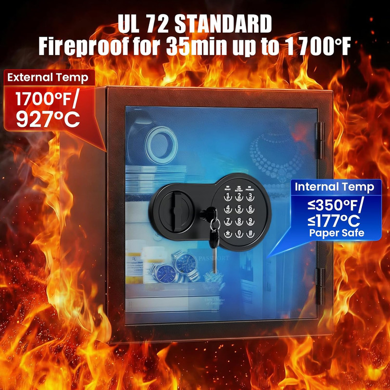2.0 Cuft Fireproof Safe Box with Digital Keypad & Alarm gallery