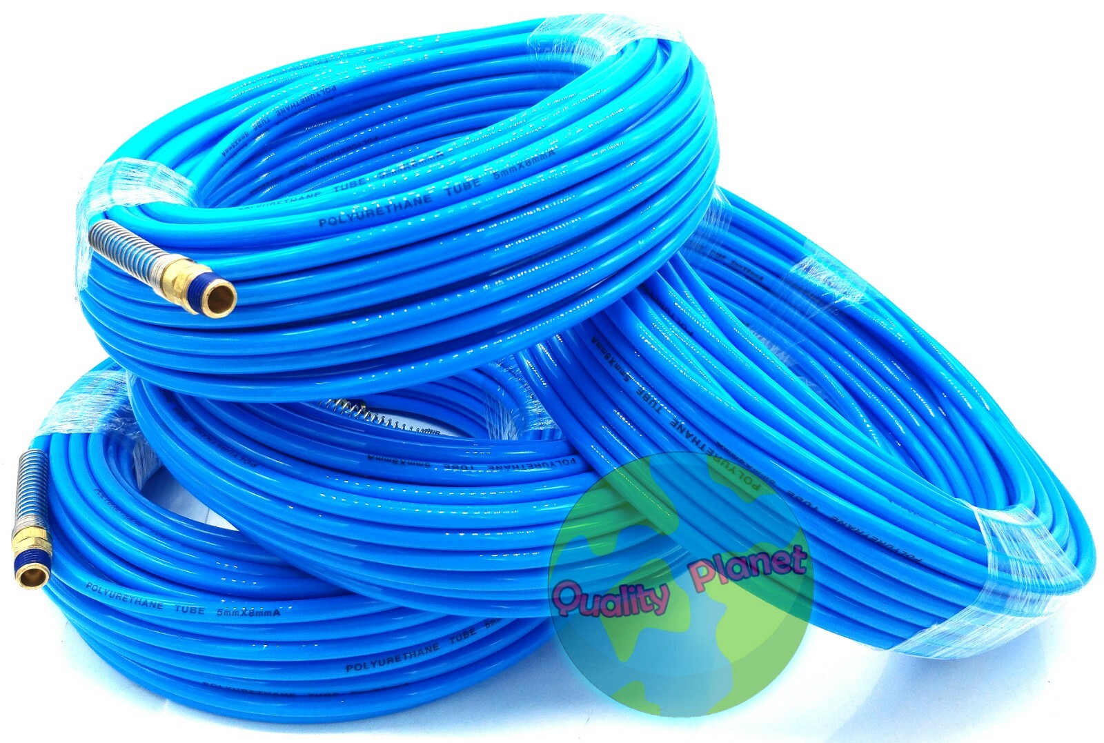 (Qty-4) 100ft x 1/4" NPT Air Compressor PU Hose Roofing Framing carpentry Hose gallery