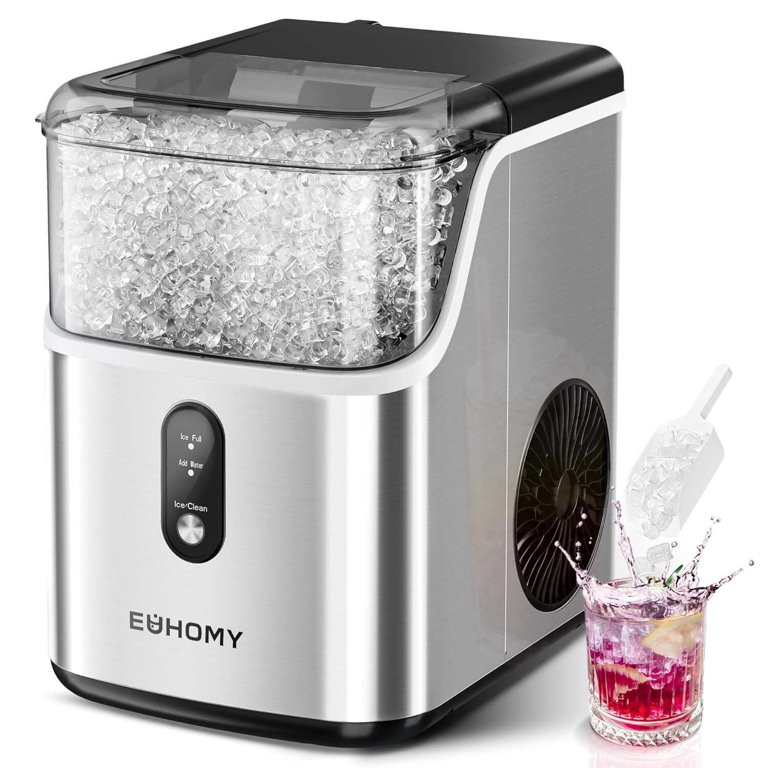 EUHOMY Nugget Ice Makers Countertop, Pebble Ice Maker Machine with 35lbs/24H gallery