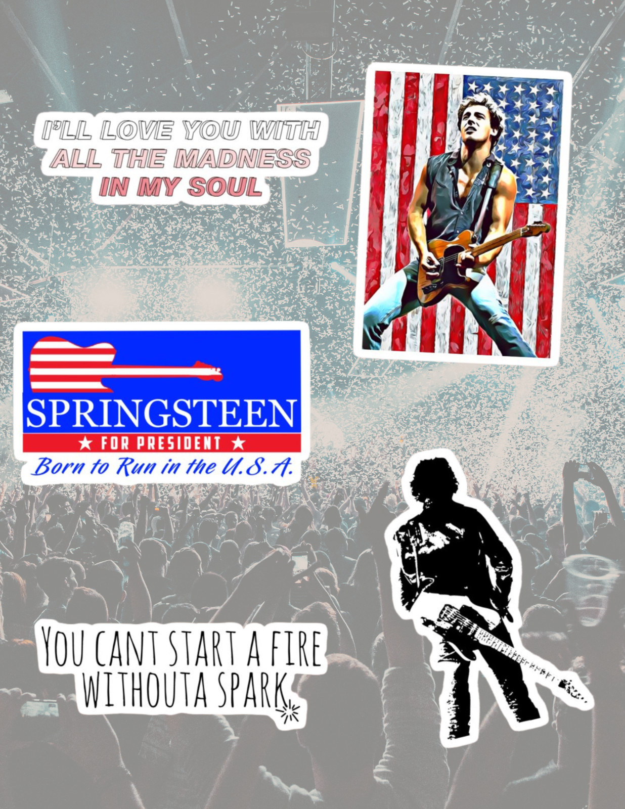 Bruce Springsteen 5pc Stickers Pack gallery