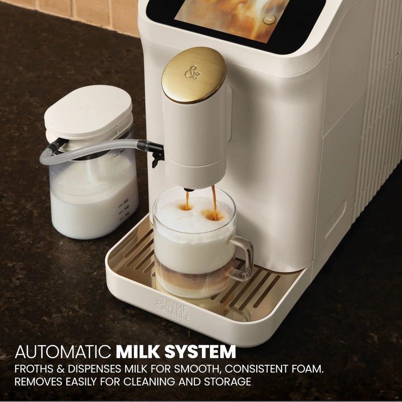 Thyme & Table Fully Automatic Espresso Machine 20-Bar Pressure Brewing 50+ Drink gallery