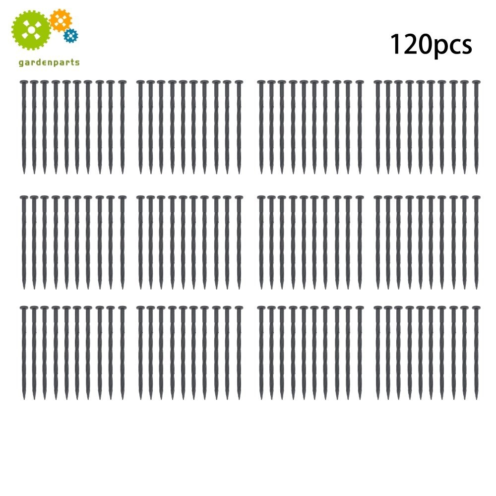 120 Pack 8 Inch Plastic Edging Nails Spiral Landscape Anchoring Spikes Balck gallery