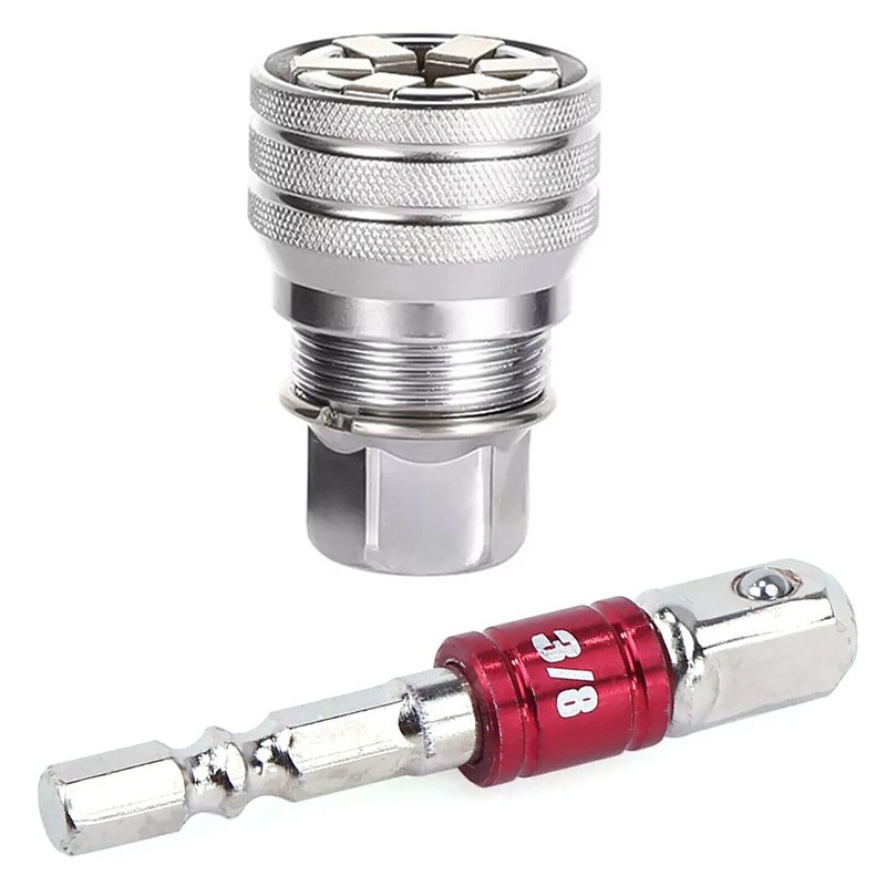 10-19mm Universal Socket Tool Adjustable Multifunction Wrench Sleeve US gallery