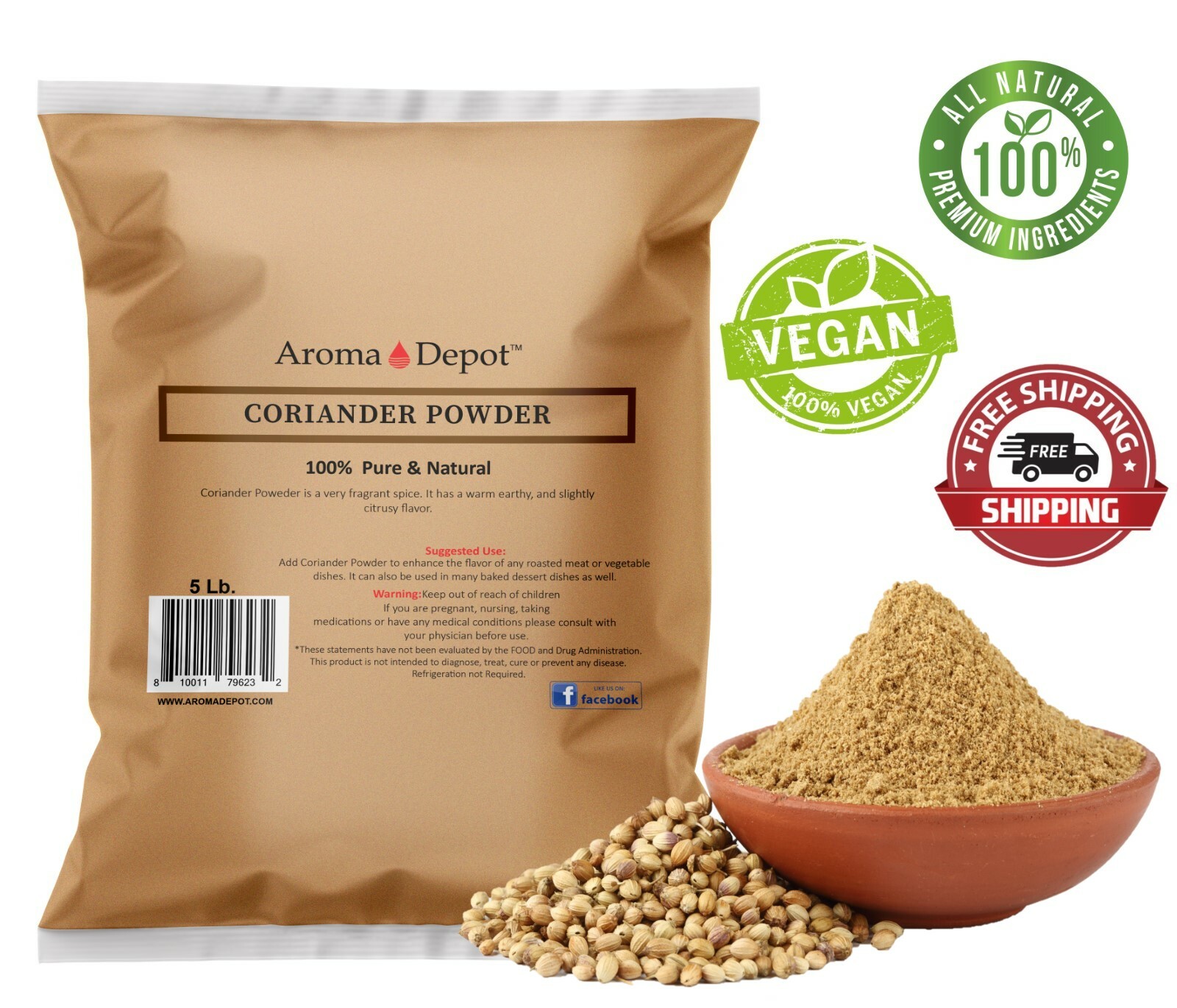 Coriander Ground Powder 1oz up to 15 lb Cilantro en Polvo Fresh Spices Herbs gallery