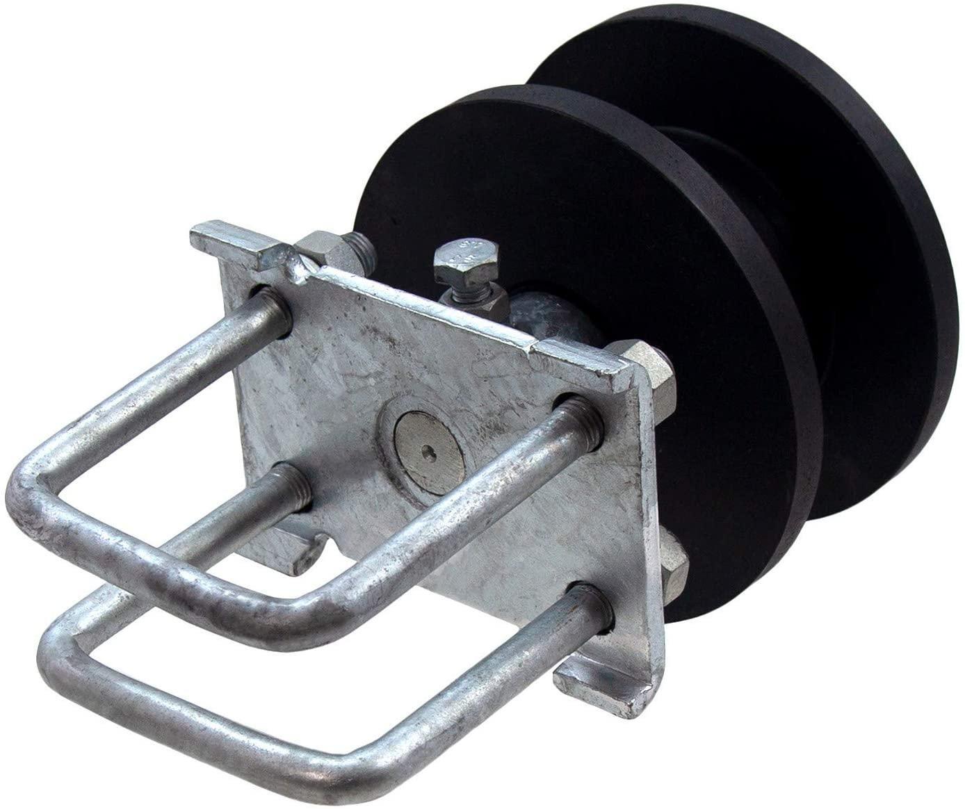 (4-Pack) 4" Square Post x 2" Square Gate Frame Premium Nylon Cantilever Roller gallery