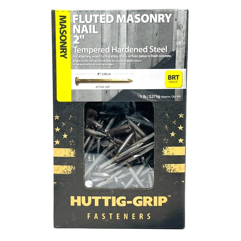 Huttig Grip 6d Fluted Masonry Nail 2 in Wood to Concrete HGN2FM5 5 lb 490 Nails gallery