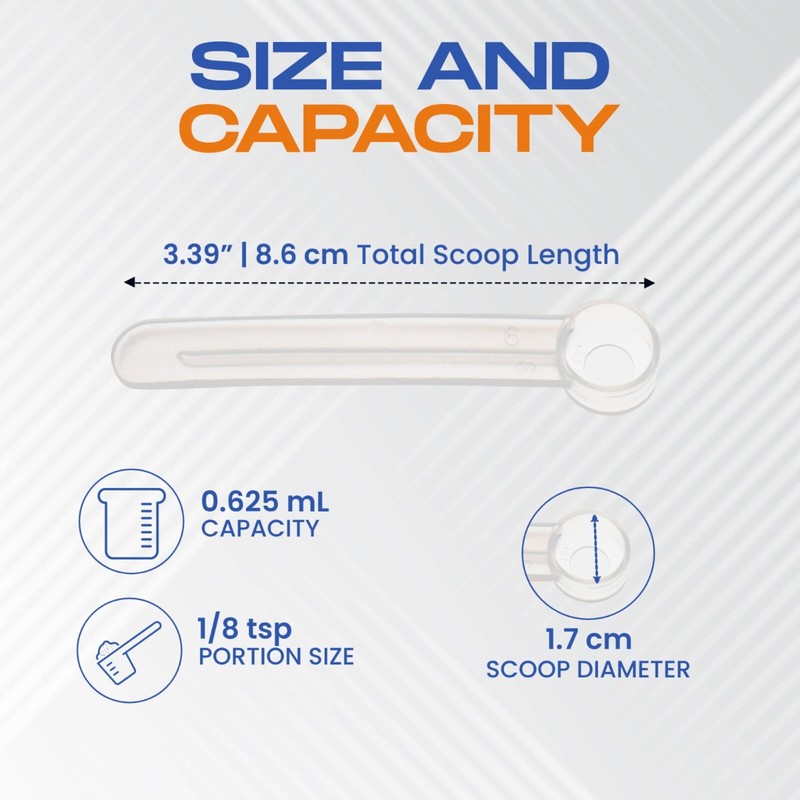 1/8 Teaspoon (tsp) Plastic Measuring Scoops 0.625cc Spoons (Variations) gallery