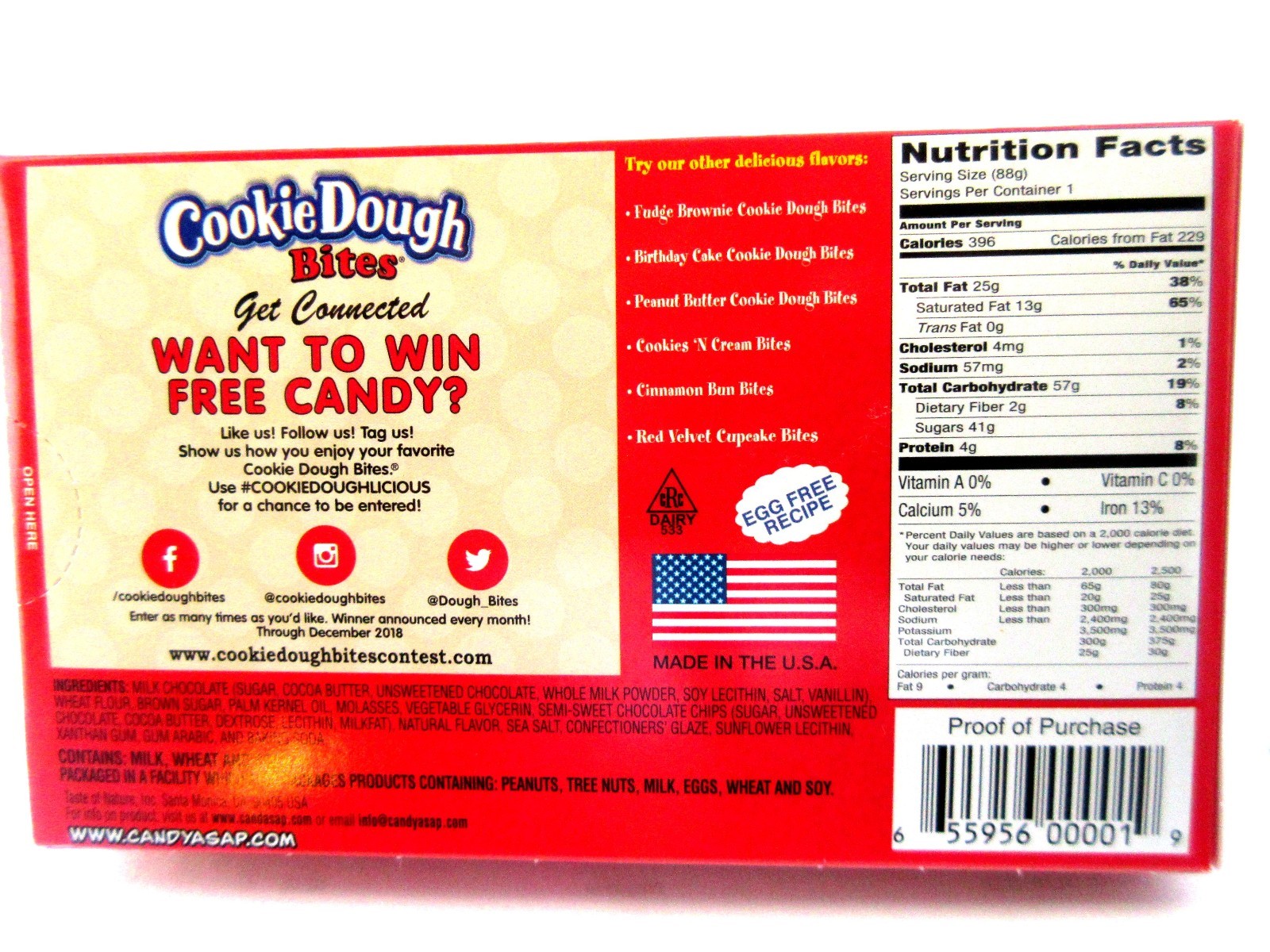 6 BOX CHOCOLATE CHIP COOKIE DOUGH BITES MOVIE THEATER SIZE SHIPPED FAST gallery