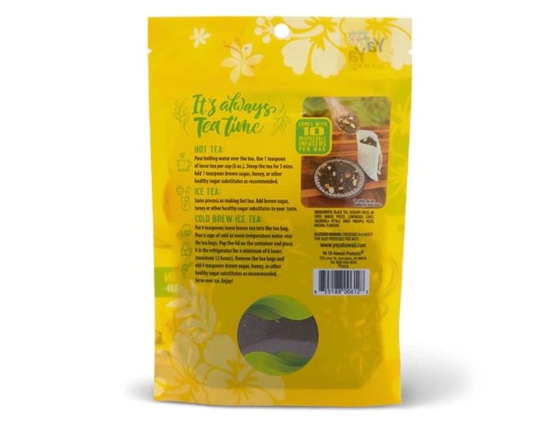 Organic🍍Pineapple Mango Tea, Iced or Hot, with 10 infusers, YaYa Hawaii Select gallery