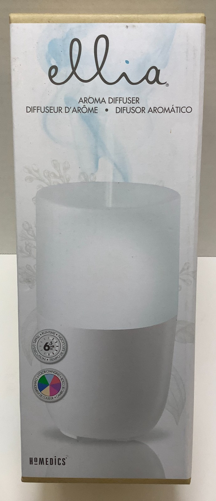 Homedics Ellia Ultrasonic Aroma Diffuser, Color Changing, 2 Pack gallery