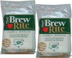 Brew Rite Wrap Around Percolator Coffee Filters Basket Style 110 Count Pack