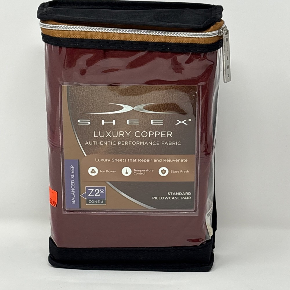 Sheex Luxury Copper Ion Performance 2 Standard Restorative Pillowcases