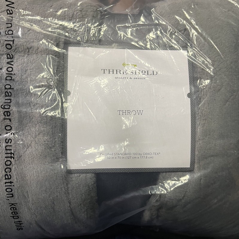 Oversized Extra Soft Primalush Gray Throw Blanket 70 x 50 Threshold gallery