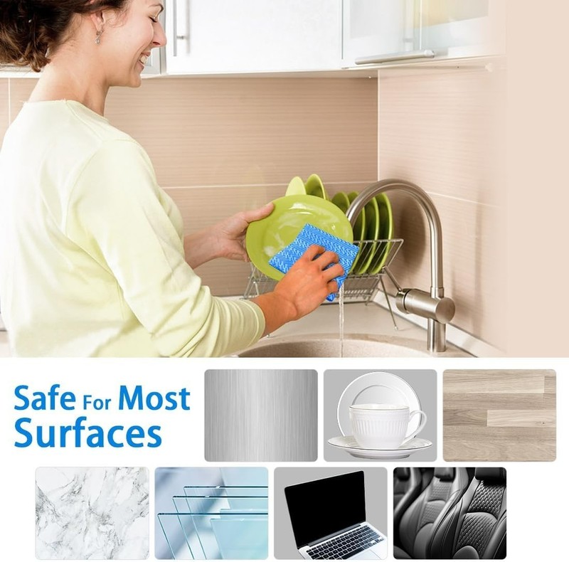Versatile 12x12 Multi-Purpose Cleaning Wipes, 50pk Lint-Free for Home & Kitchen gallery