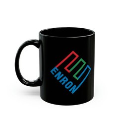 Enron Black Ceramic Coffee Mug, 11oz, Wall Street, Funny Accounting Gift Idea