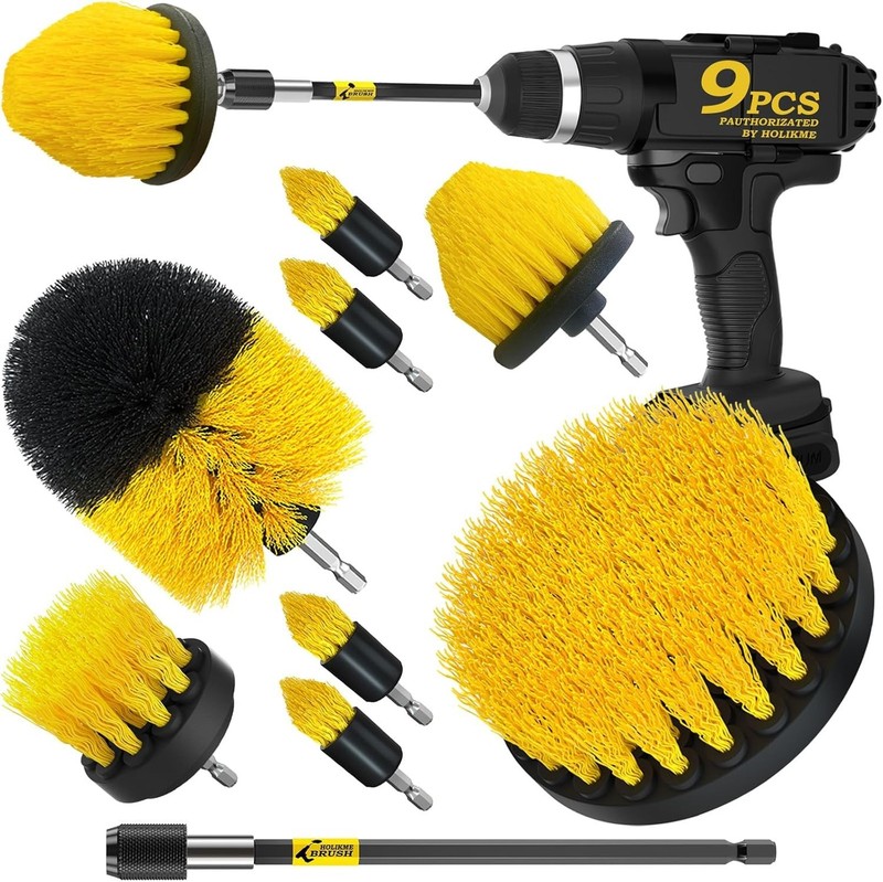 Drill Brush Attachment Set 4/7/9/10PCS Power Scrubber for Grout Tile Tub Shower gallery