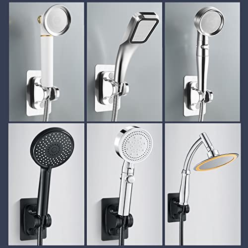 Large Wall Mount Strong Adhesive Waterproof Handheld Shower Black gallery