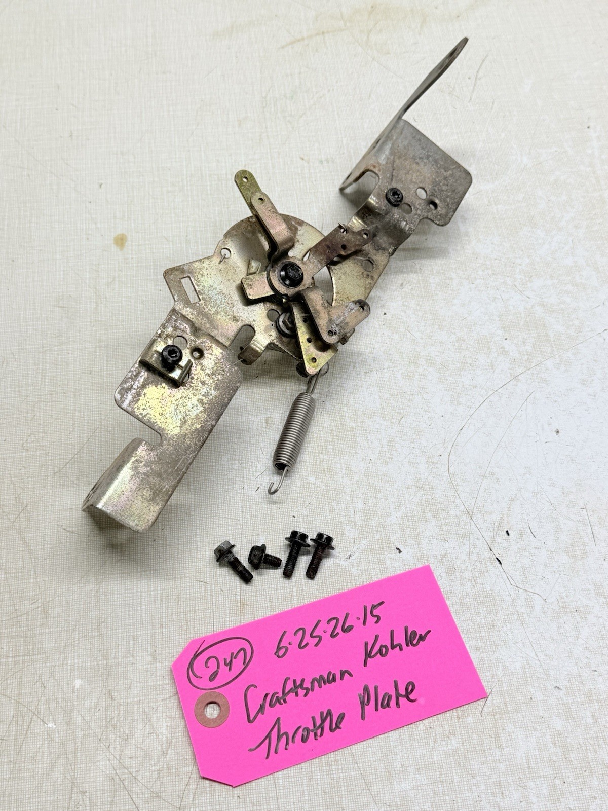 2001 Craftsman 917.272233 Lawn Tractor Kohler CV624S 65578 Speed Control Bracket gallery