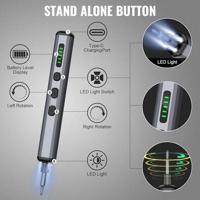 Mini Electric Screwdriver Set 72 in 1 W/ Rechargeable Battery & Precision Bits gallery